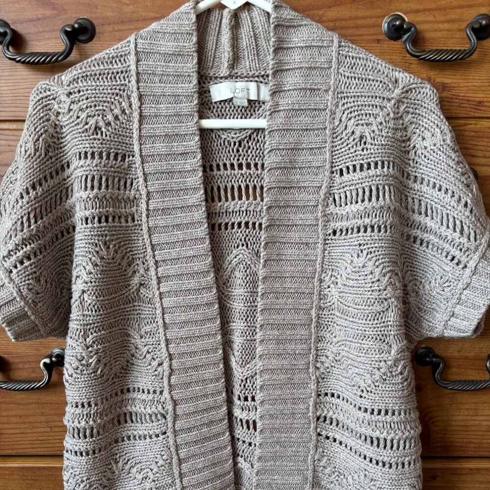 LOFT Short Sleeve Cardigan/Shawl